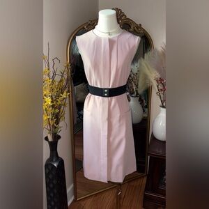 Martha Stewart Elegant Pink Sleeveless button up Dress NWOT